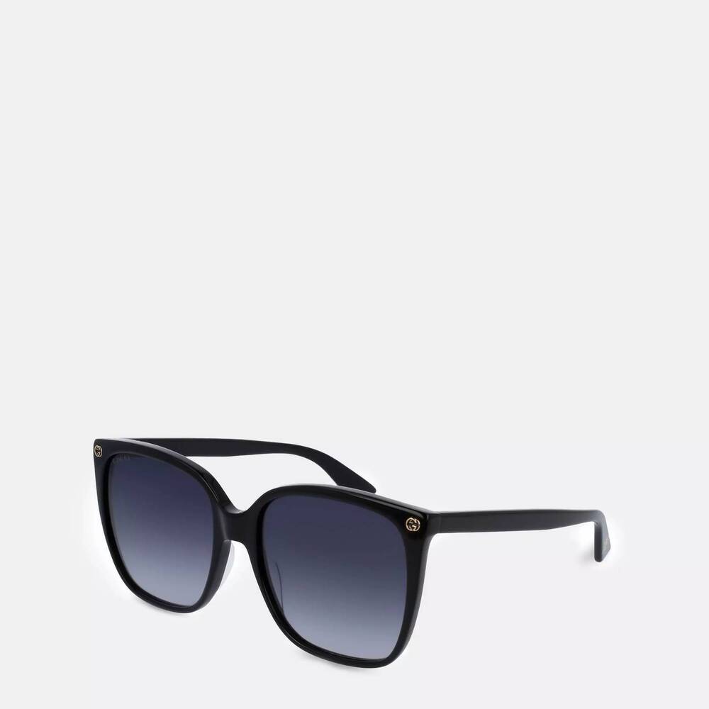 NEW GUCCI women's square sunglasses in black/ grey